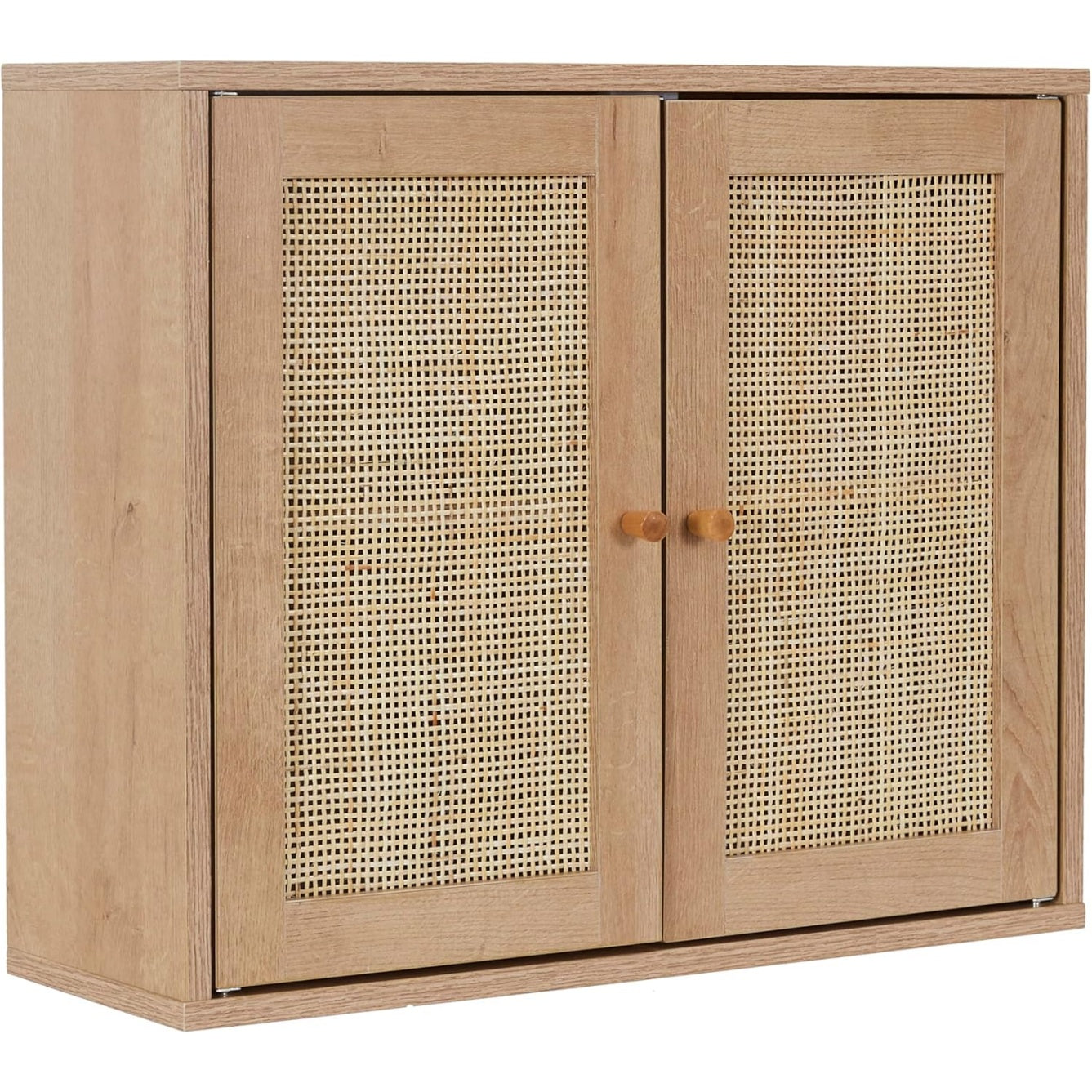Armoire murale Bali 60 cm en finition marron, meuble compact et decoratif pour salle de bain ou interieur