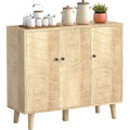 Meuble buffet de cuisine 88,3 x 30 x 76 cm avec finition bois naturel, rangement compact et design pratique pour interieur
