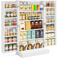 Armoire cuisine blanche avec deux portes et seize niveaux de rangement, systeme anti basculement pour maison
