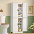 Armoire haute de rangement quatre portes avec etageres reglables, dimensions 60 x 30 x 170 cm, usage polyvalent maison