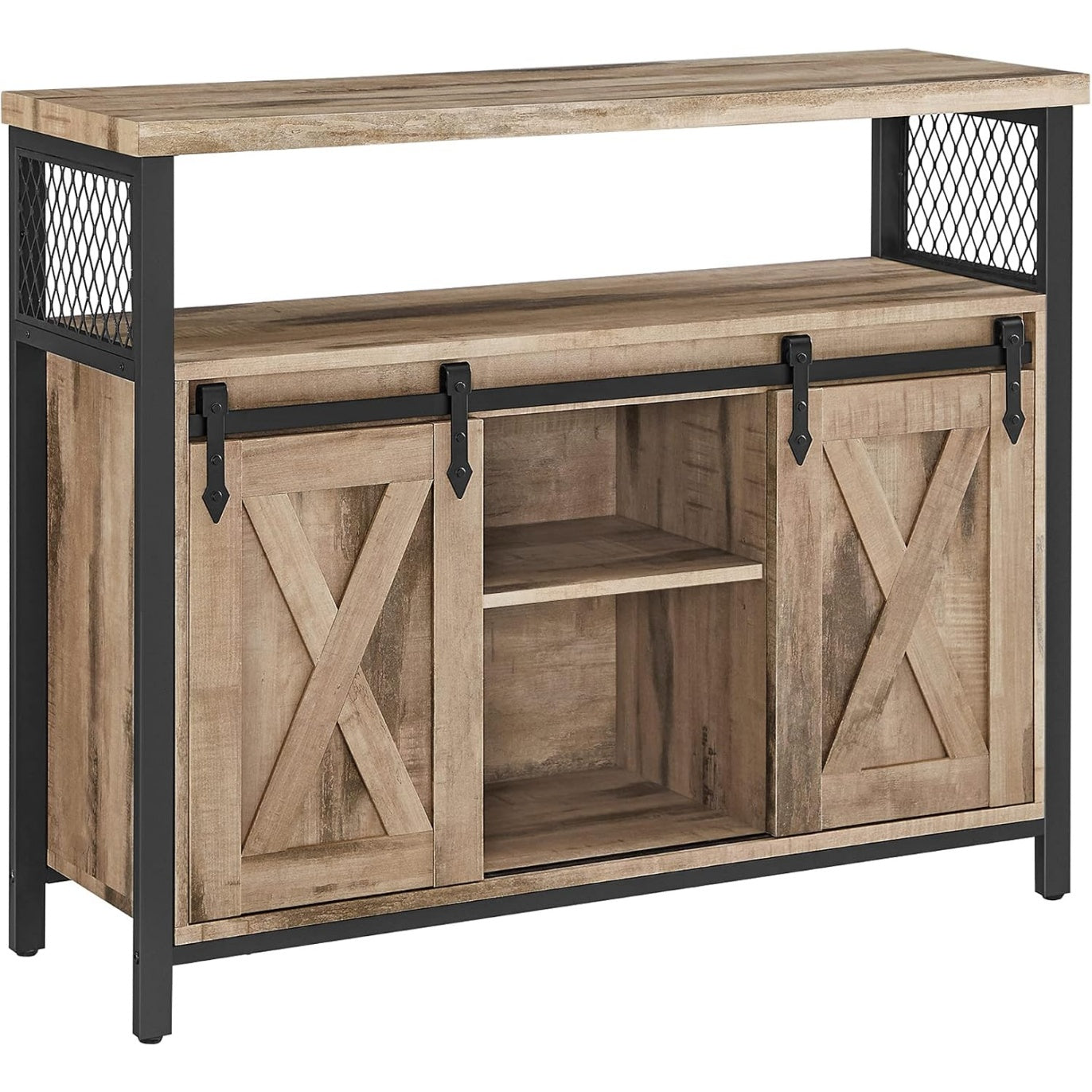 Meuble cuisine compact avec deux portes coulissantes et grande capacite de rangement